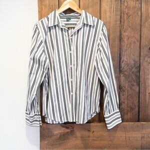 Y2K 2000's Ralph Lauren Jeans Co. Striped Button Down Shirt Classic Preppy Large